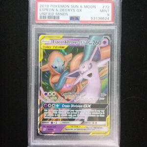 2019 POKEMON SUN & MOON UNIFIED MINDS #72 ESPEON & DEOXYS GX UNIFIED MINDS (PSA 9) (PSA 9) – 53136624