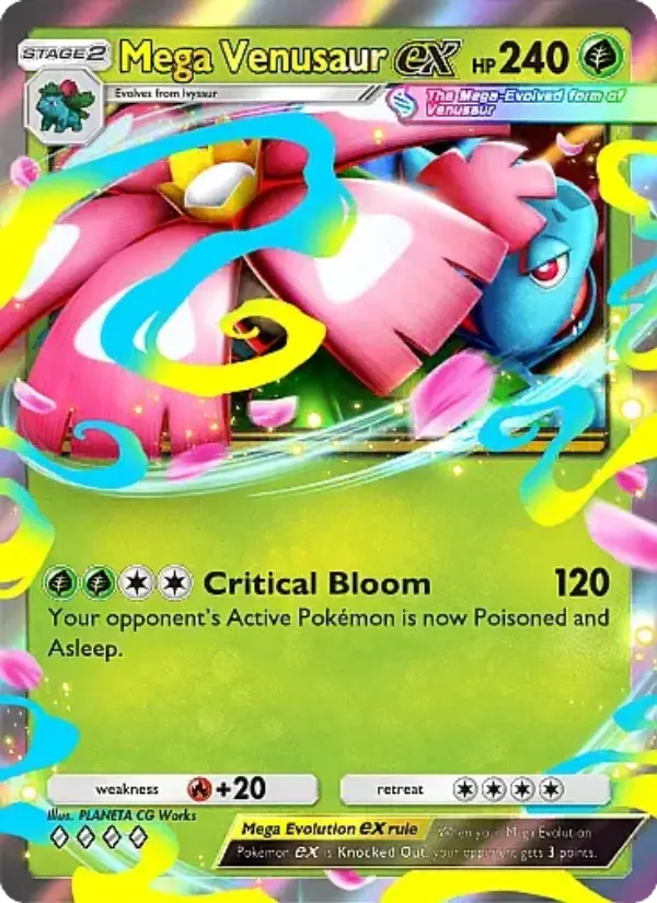 Mega Venusaur ex - Crimson Blaze 004/069