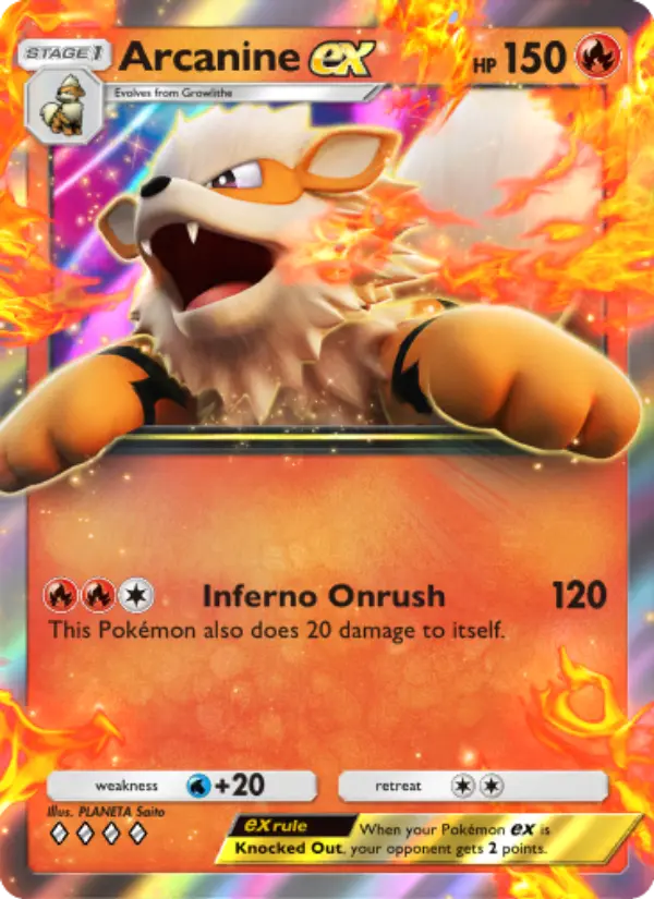 Arcanine ex - Genetic Apex 041/226