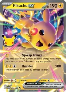 Pikachu ex - 30th Celebration 054/128 (Double Rare)