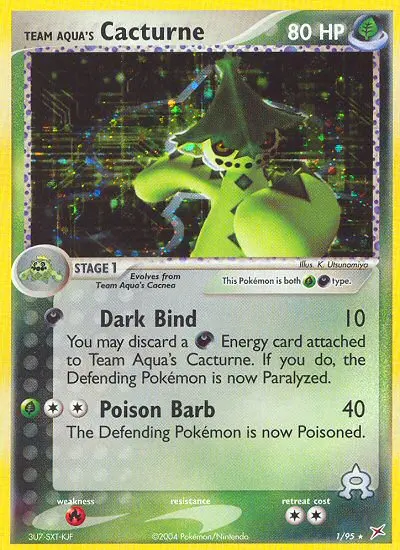 Team Aqua's Cacturne - Team Magma vs Team Aqua 001/095 (Reverse Holo)