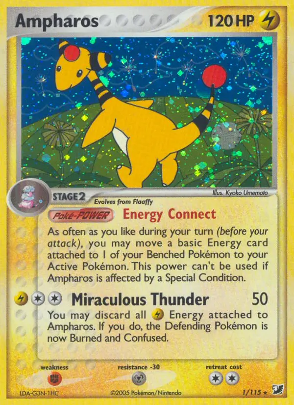 Ampharos - Unseen Forces 001/115 (Reverse Holo)