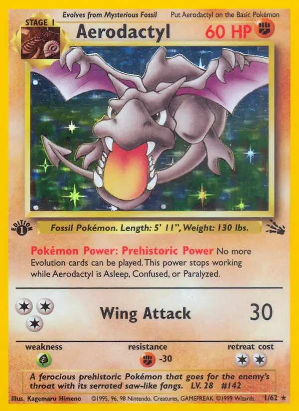 Aerodactyl - Fossil 001/062 (1st Edition)