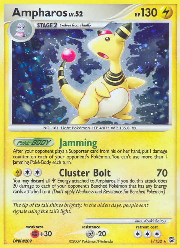 Ampharos - Secret Wonders 001/132 (Reverse Holo)