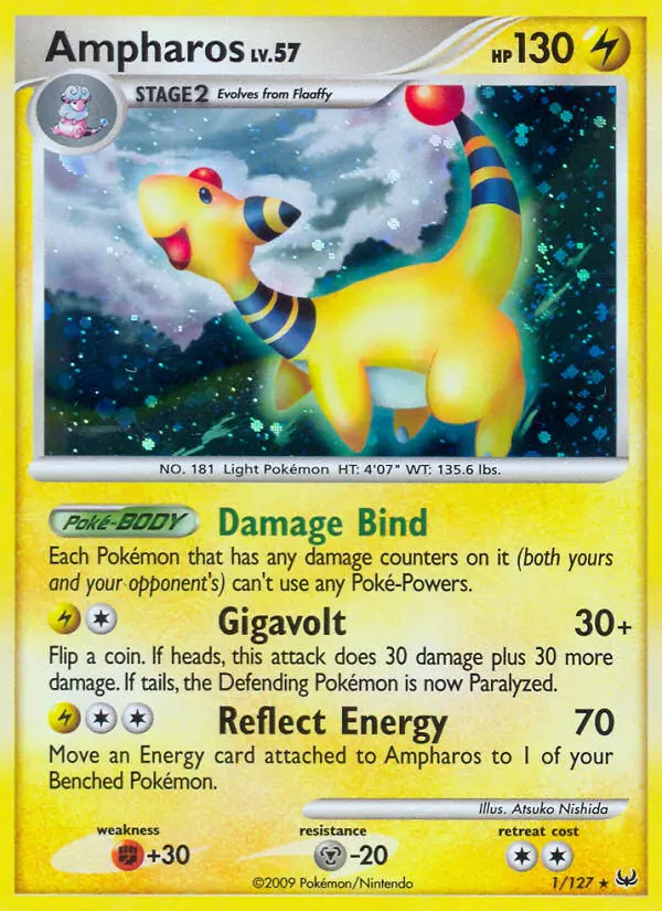 Ampharos - Platinum 001/127 (Reverse Holo)