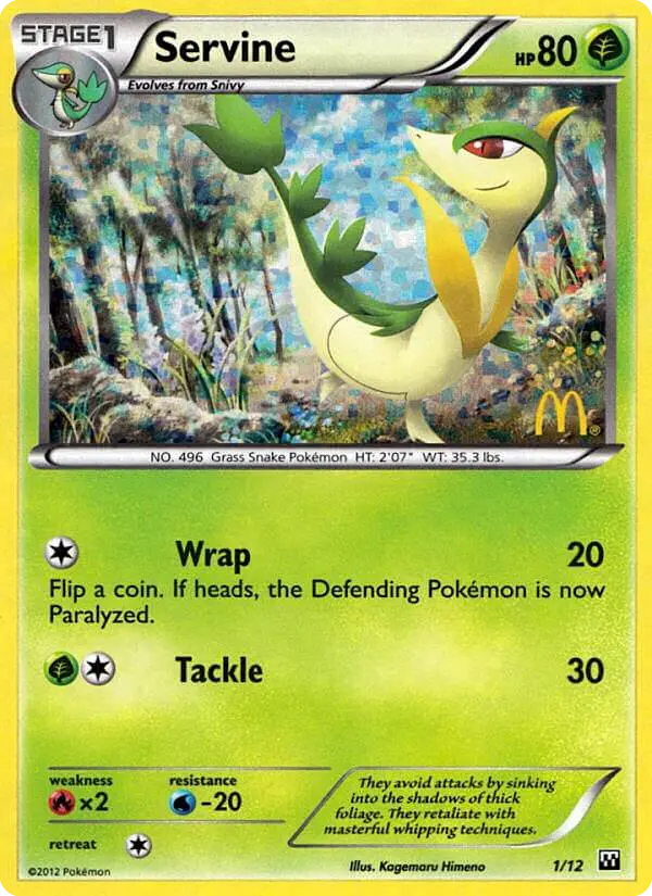 Servine - McDonald's Collection 2012 001/012 (Holo)