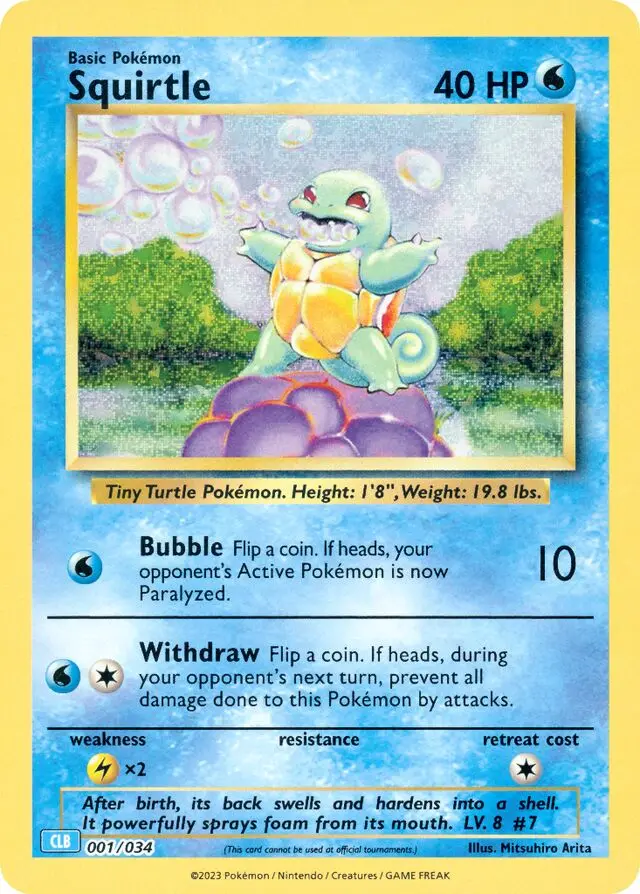 Squirtle - Blastoise & Suicune ex 001/034 (Holo)
