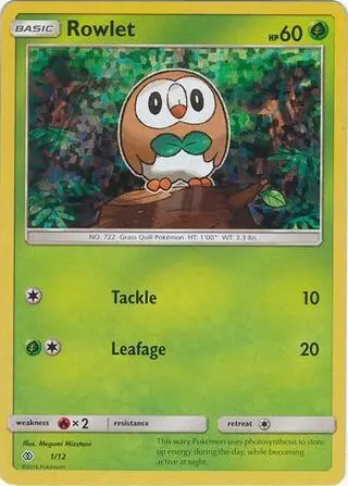 Rowlet - McDonald's Collection 2017 001/012 (Holo)