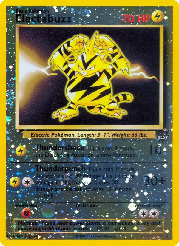 Electabuzz - Best of Game 001/009 (Holo)