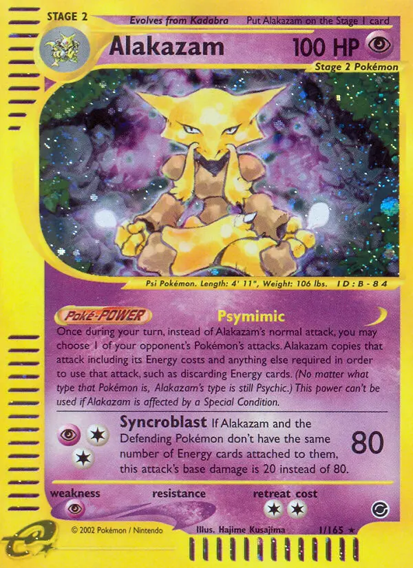 Alakazam - Expedition Base Set 001/165 (Reverse Holo)