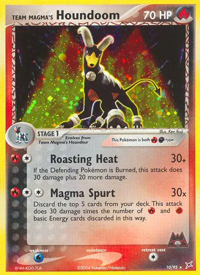 Team Magma's Houndoom - Team Magma vs Team Aqua 010/095 (Reverse Holo)