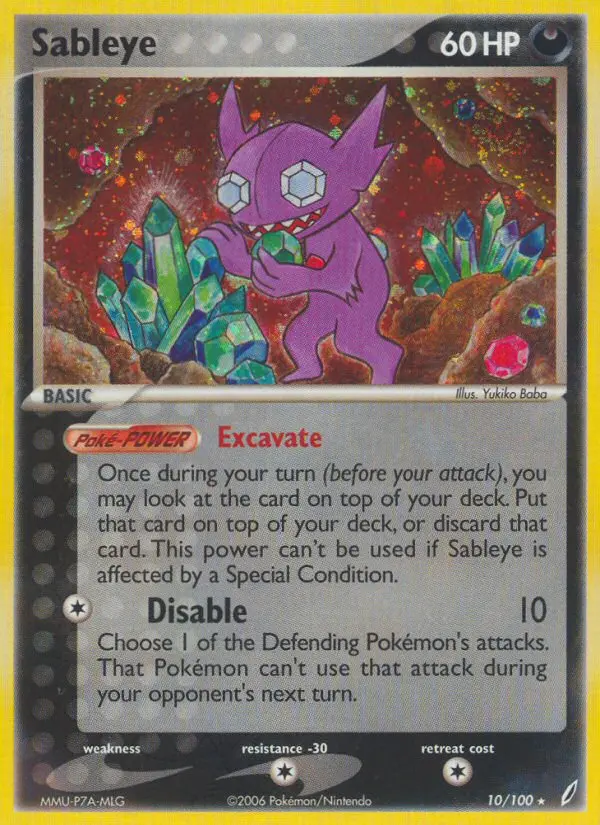 Sableye - Crystal Guardians 010/100 (Reverse Holo)