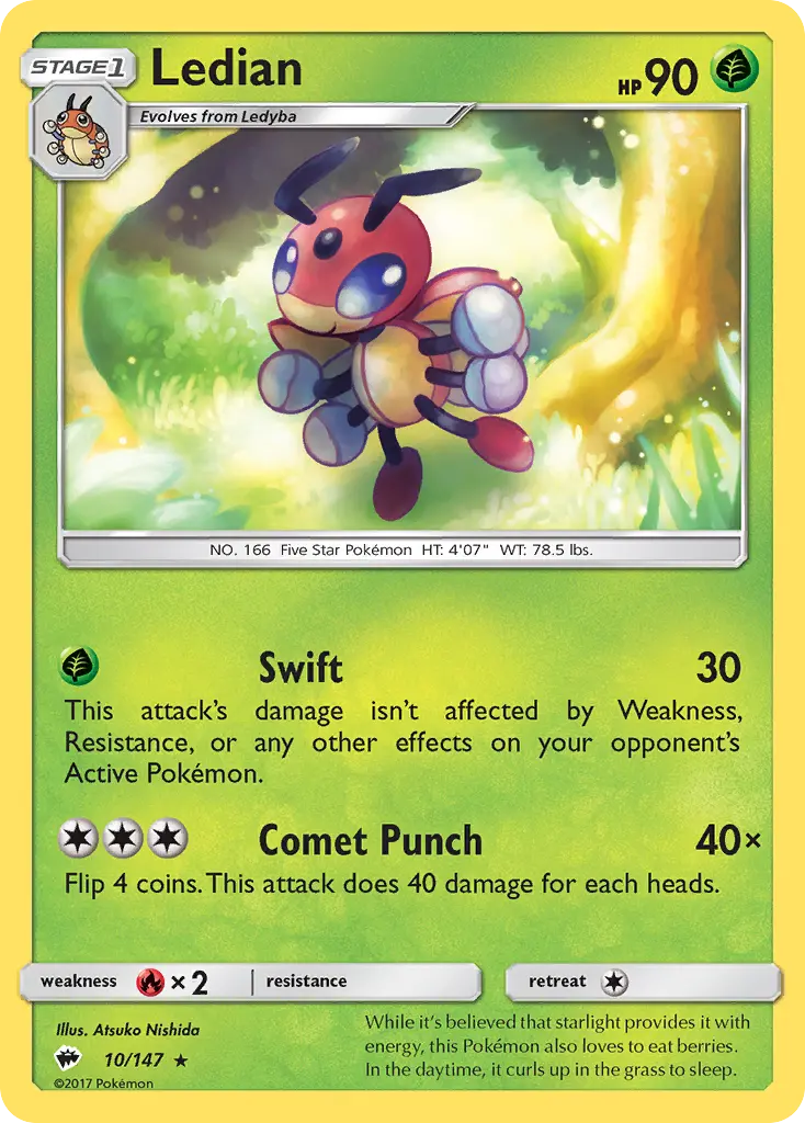 Ledian - Burning Shadows 010/147 (Regular)