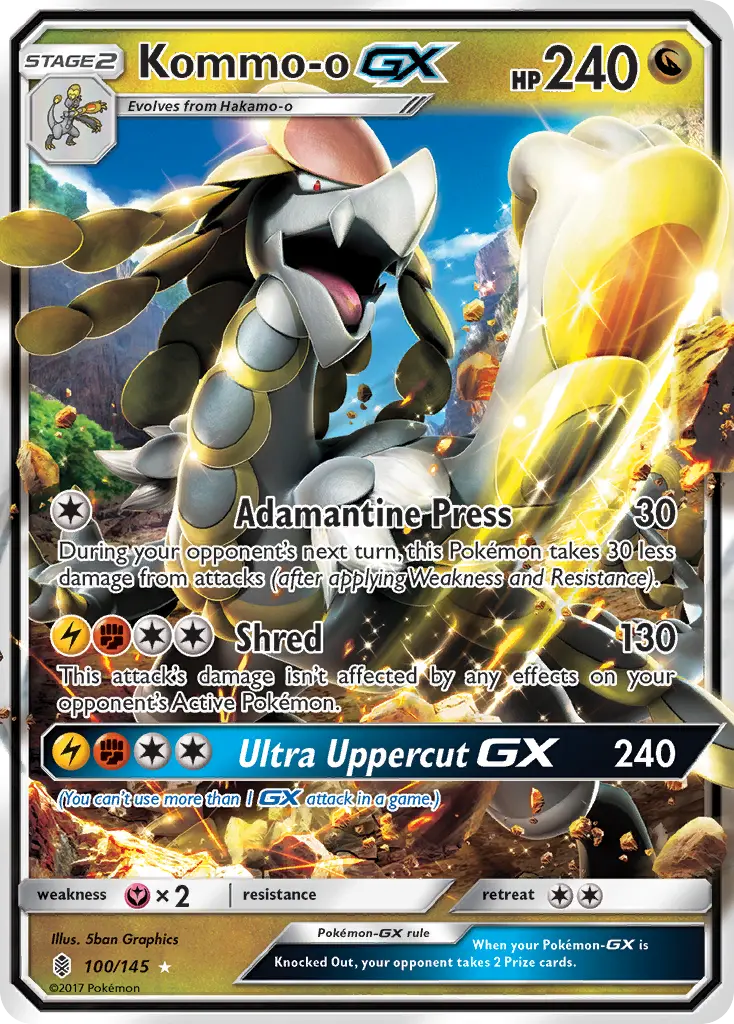 Kommo-o-GX - Guardians Rising 100/145 (Rare Holo GX)