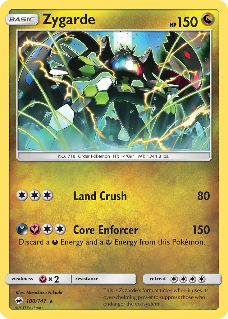 Zygarde - Burning Shadows 100/147 (Reverse Holo)