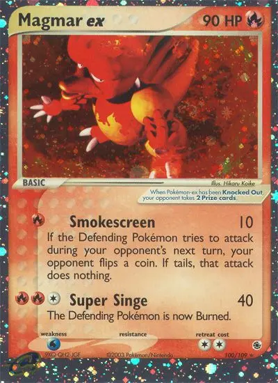 Magmar ex - Ruby & Sapphire 100/109 (Rare Holo EX)
