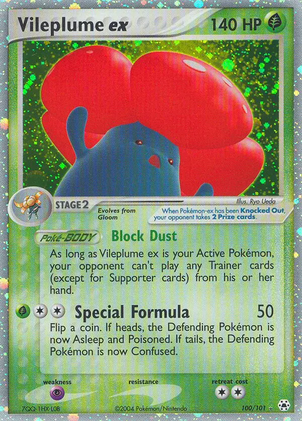 Vileplume ex - Hidden Legends 100/101 (Rare Holo EX)