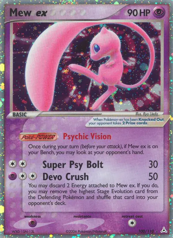 Mew ex - Holon Phantoms 100/110 (Rare Holo EX)