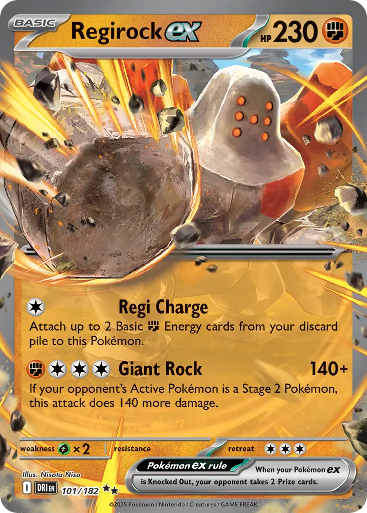 Regirock ex - Destined Rivals 101/182 (Holo)