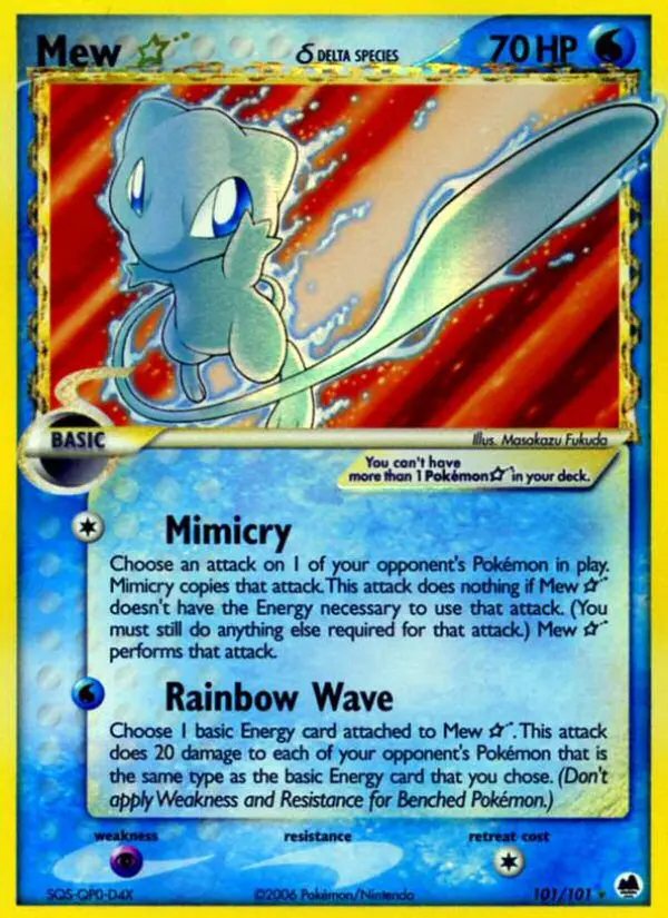 Mew ★ δ - Dragon Frontiers 101/101 (Holo)