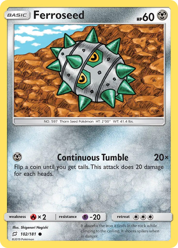 Ferroseed - Team Up 102/181 (Regular)