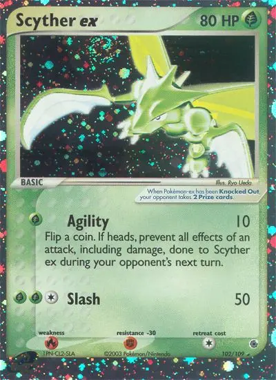 Scyther ex - Ruby & Sapphire 102/109 (Rare Holo EX)