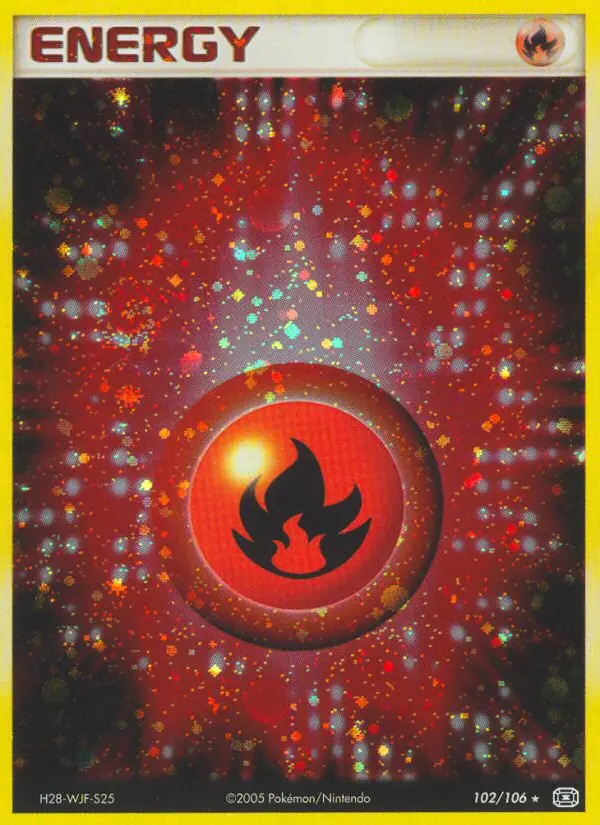 Fire Energy - Emerald 102/106 (Reverse Holo)