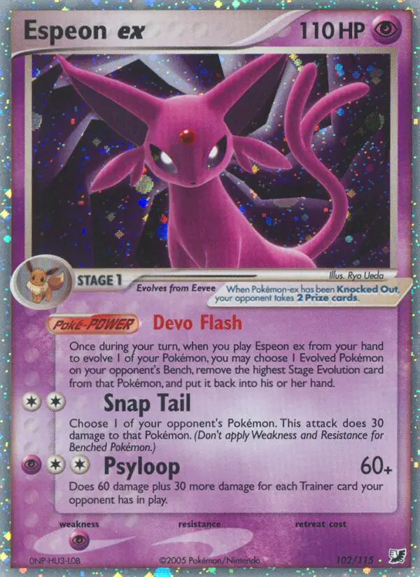 Espeon ex - Unseen Forces 102/115 (Rare Holo EX)