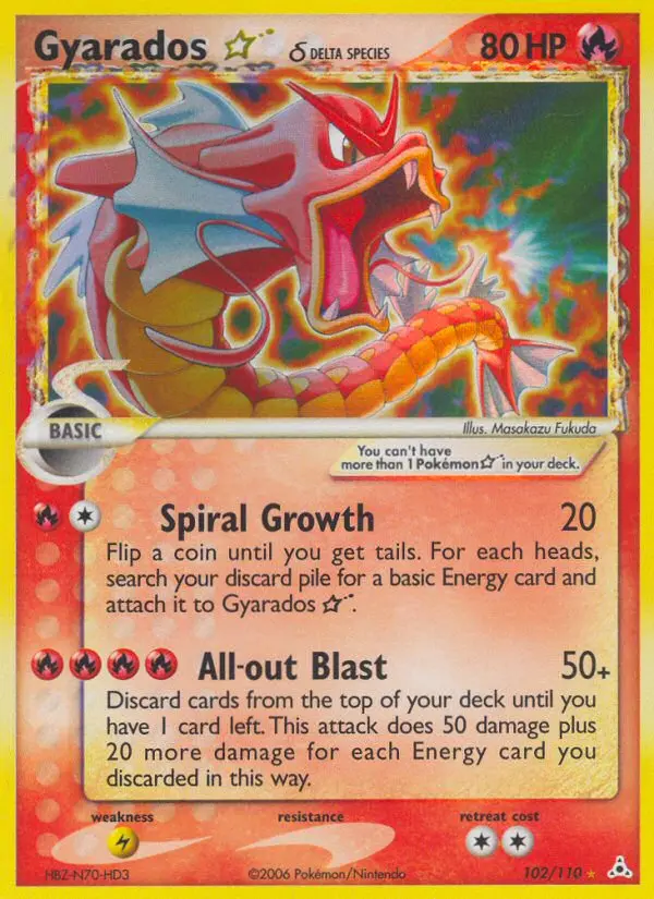 Gyarados ★ δ - Holon Phantoms 102/110 (Holo)
