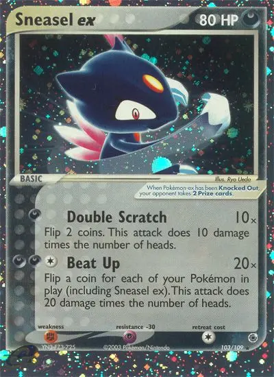 Sneasel ex - Ruby & Sapphire 103/109 (Rare Holo EX)