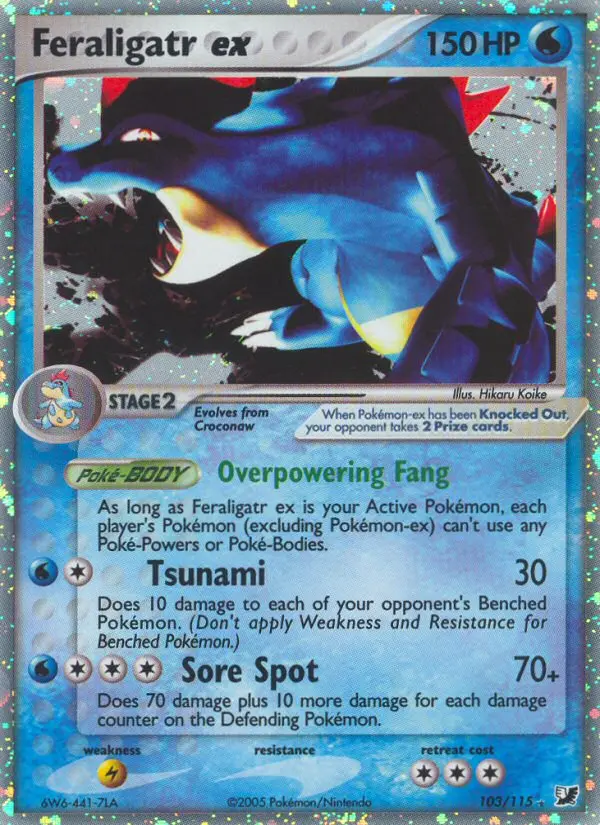 Feraligatr ex - Unseen Forces 103/115 (Rare Holo EX)