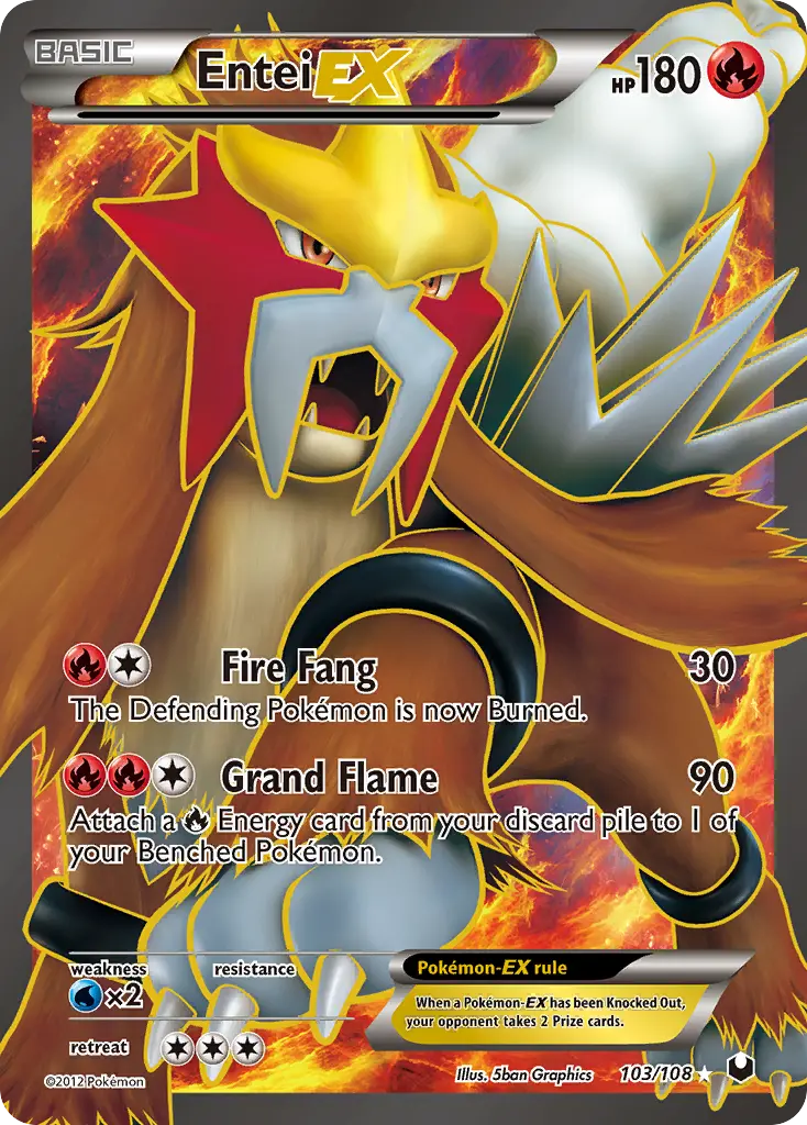 Entei-EX - Dark Explorers 103/108 (Ultra Rare)