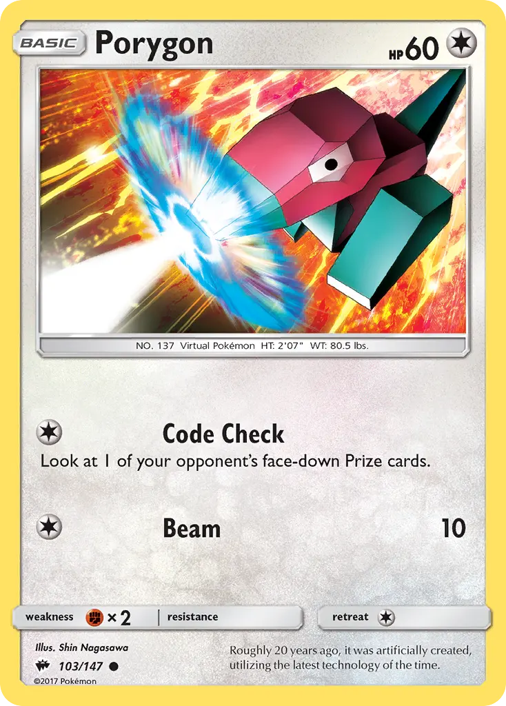 Porygon - Burning Shadows 103/147 (Regular)