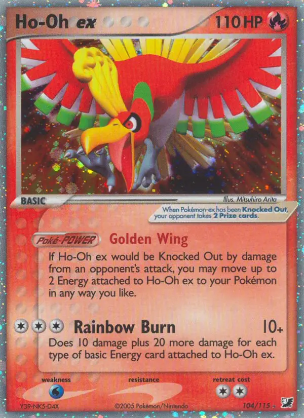 Ho-Oh ex - Unseen Forces 104/115 (Rare Holo EX)