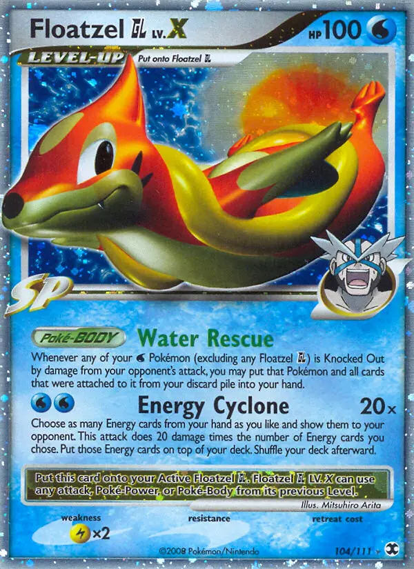 Floatzel GL LV.X - Rising Rivals 104/111 (Holo)