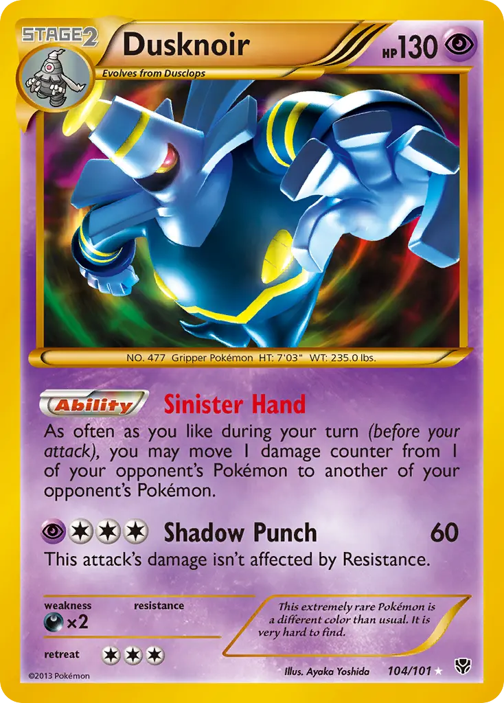 Dusknoir - Plasma Blast 104/101 (Secret Rare)