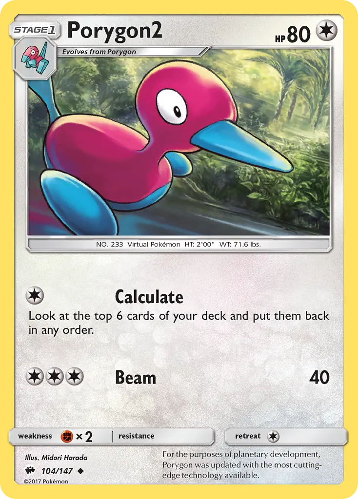 Porygon2 - Burning Shadows 104/147 (Regular)