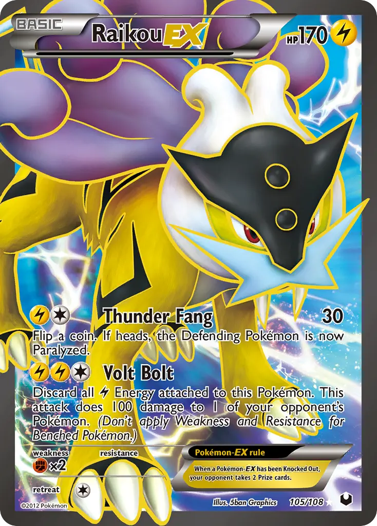 Raikou-EX - Dark Explorers 105/108 (Ultra Rare)