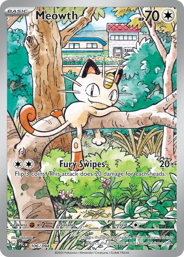 Meowth - Phantasmal Flames 106/094 (Holo)