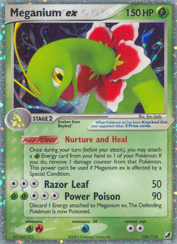 Meganium ex - Unseen Forces 106/115 (Rare Holo EX)