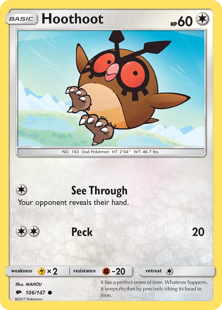 Hoothoot - Burning Shadows 106/147 (Regular)