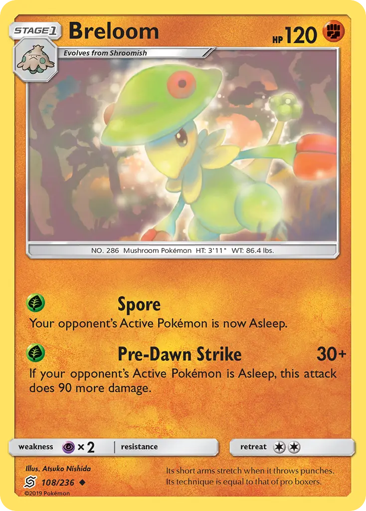 Breloom - Unified Minds 108/236 (Reverse Holo)