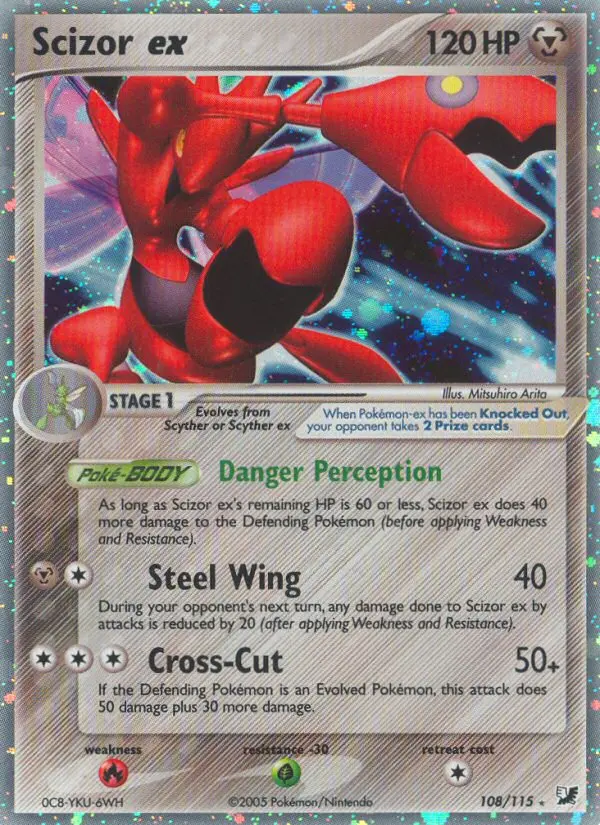 Scizor ex - Unseen Forces 108/115 (Rare Holo EX)