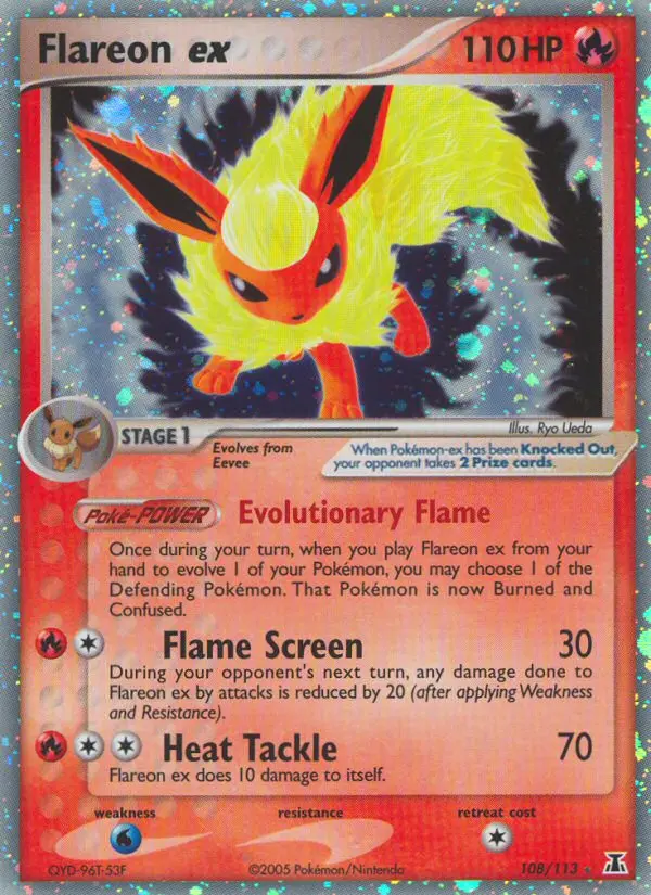 Flareon ex - Delta Species 108/113 (Rare Holo EX)