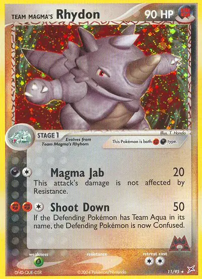 Team Magma's Rhydon - Team Magma vs Team Aqua 011/095 (Holo)