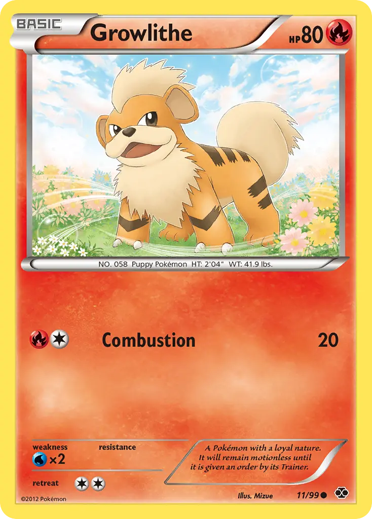Growlithe - Next Destinies 011/099 (Reverse Holo)