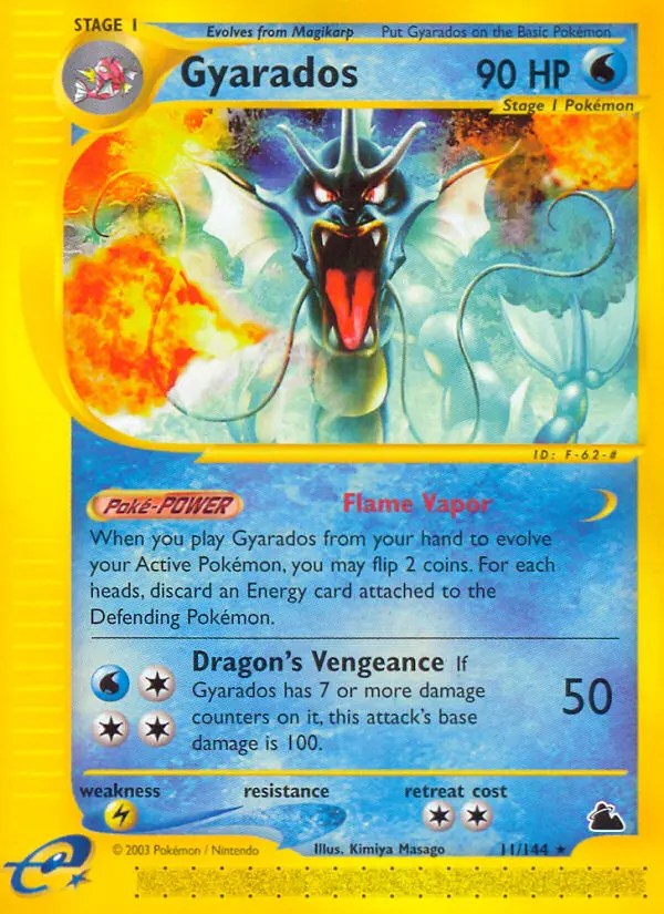 Gyarados - Skyridge 011/144 (Reverse Holo)