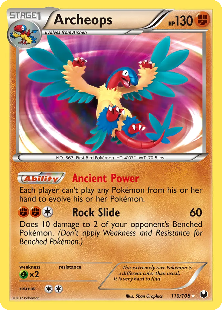 Archeops - Dark Explorers 110/108 (Secret Rare)