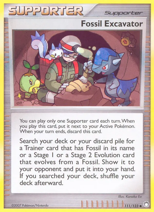 Fossil Excavator - Mysterious Treasures 111/123 (Reverse Holo)
