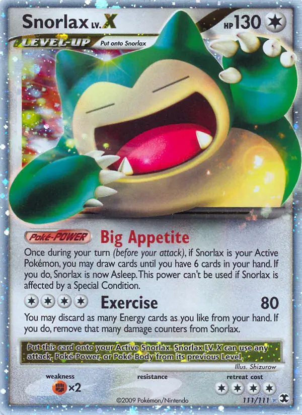 Snorlax LV.X - Rising Rivals 111/111 (Holo)